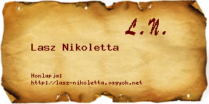 Lasz Nikoletta névjegykártya